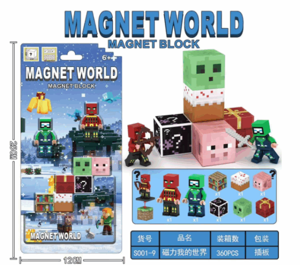 BLISTER MINCRAFT BLOCKE S001-9/N-MG-012