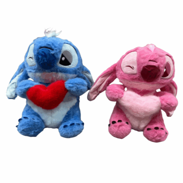 PELUCHE STITCH CON CORAZON 23CM