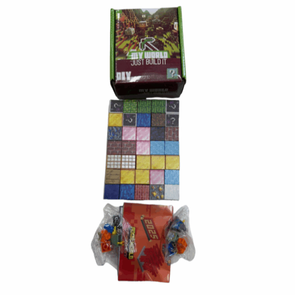 BLOQUE MAGNETICO MINECRAFT 35PCS+2MUNECOS